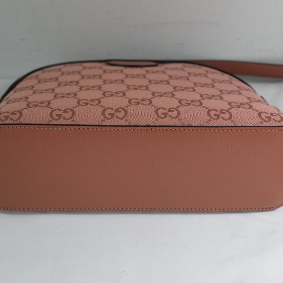 NWT GUCCI GG Monogram Pink New Canvas Ophidia GG Dollar Dome Shoulder Bag 499621 - Picture 2 of 10